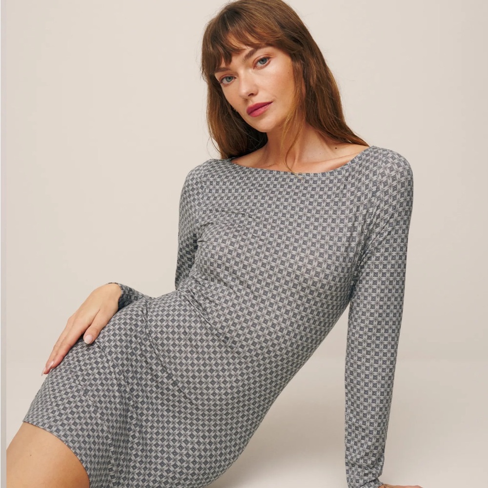 Reformation Jaelynn Knit Dress Cravat - Size L - Picture 2 of 5